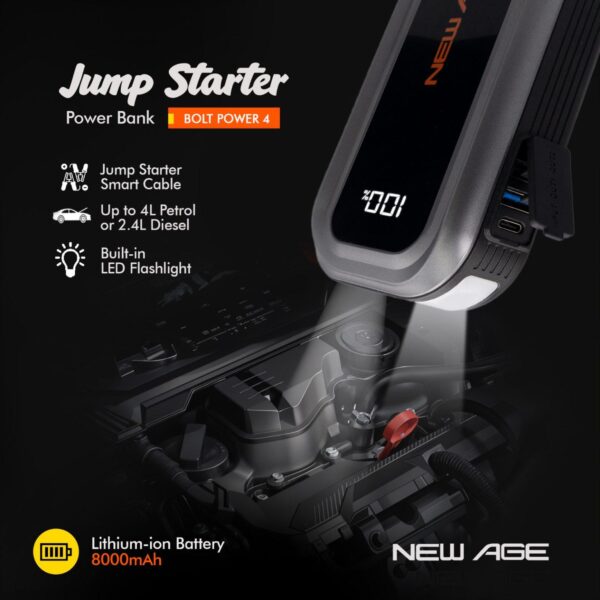 BoltPower 4 – Newage 8000mAh Car Jump Starter