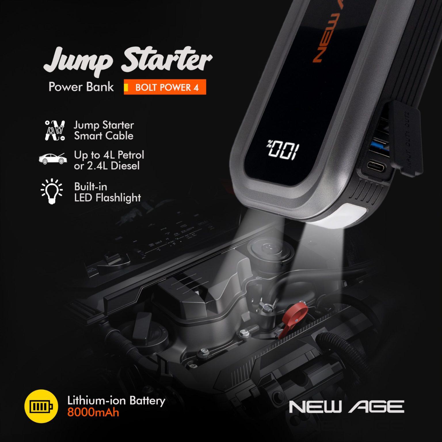 BoltPower 4 – Newage 8000mAh Car Jump Starter